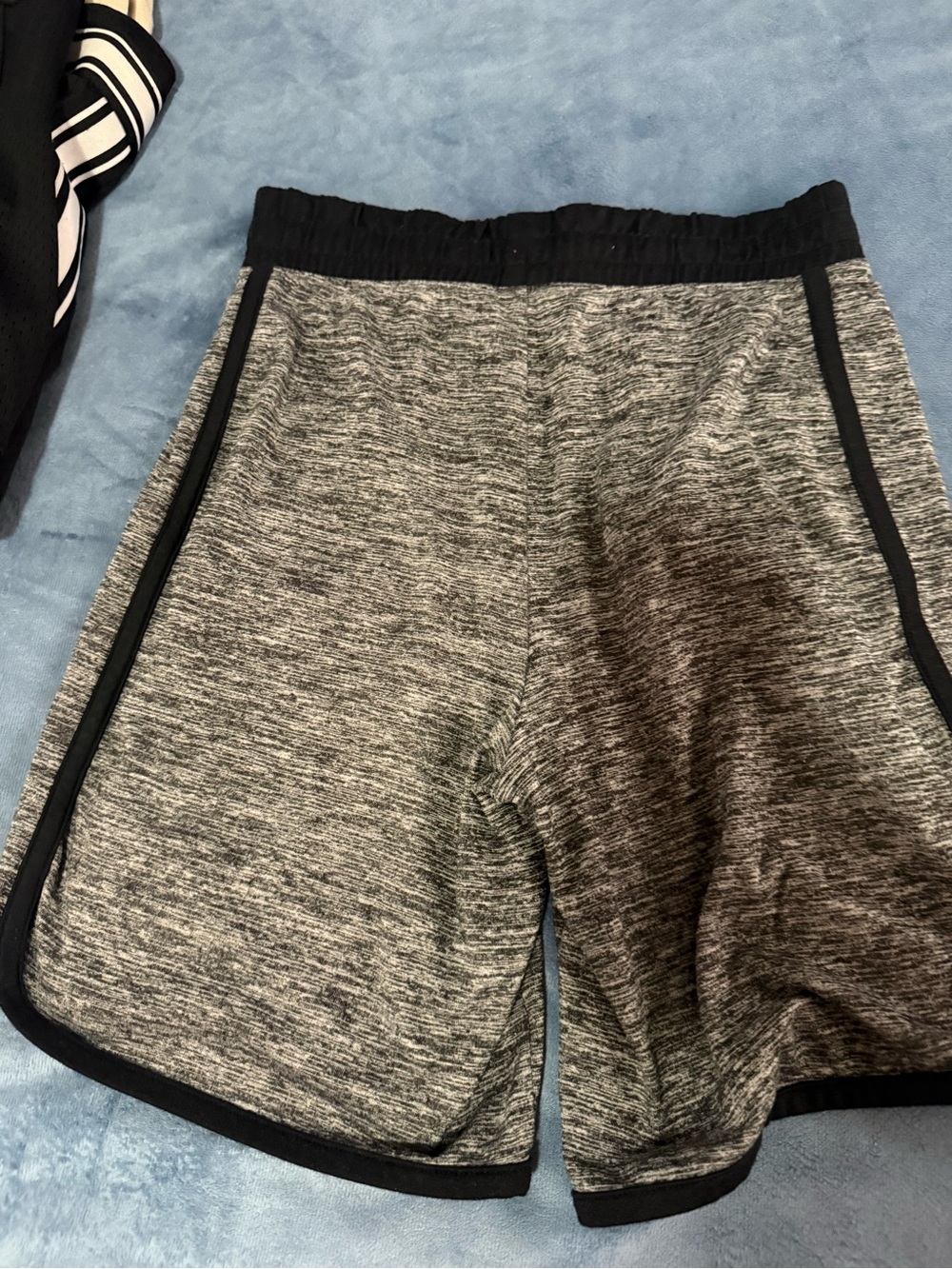 Abercrombie & Fitch Gray Heather Athletic Shorts with Black Trim